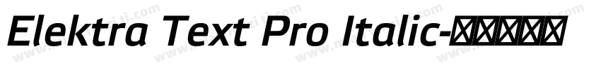 Elektra Text Pro Italic字体转换